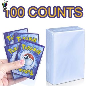 100pcs Pokemon Cards Transparent Card Sleeves Magic Board Game Tarot Poker Cards Protector Board Game Card Sleeves