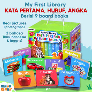 My First Library Kata Pertama Huruf Angka (isi 9 board book) - buku edukasi baby [Hewookids]