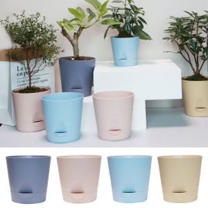 INTOONE Multicolor Flower Pot Self Watering Plastic Removable Bottom Planter Creative Breathable Self-watering Flowerpot Home Gardening