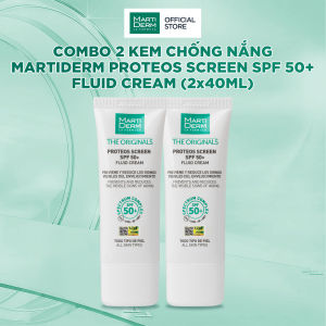 Combo 2 Tuýp Kem chống nắng MartiDerm Proteos Screen SPF 50+ Fluid Cream
