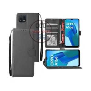Case Dompet Untuk Oppo A16E/A16K Soft Case Flip Cover Leather Premium Casing HP