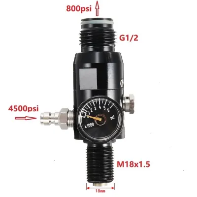 0.22L-0.5L Bình nhôm M18 * 1.5 PCP Tank chai 30mpa van paintball PCP Tank xi lanh lặn