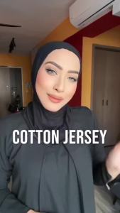 Premium Cotton Jersey Shawl ( Alya Soft Daily Tudung Pinless Ironless Cooling Easy Hijab Pashmina )
