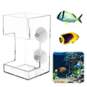 [HUSTOM] COD หลอดอะคริลิกใส่อาหารปลาที่ใส่อาหารปลาพร้อมถ้วยดูดสำหรับ2025ตู้ปลาใหม่