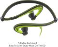 Sports Earbuds Wired Running Headphones with Microphone, Neckband in-Ear Stereo Workout Earphones Designed for Jogging Gym Headsets,Green. 