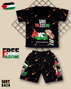 SETELAN BAJU ANAK FREE PALESTINE SAVE PALESTINE