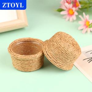 [COD] ZTOYL ตะกร้าใส่ของจิ๋วสำหรับบ้านตุ๊กตา1:12 1ชิ้นโครงใส่อาหารผักตะกร้าซักผ้าของตกแต่งโมเดลบ้านตุ๊กตาอุปกรณ์ตกแต่งบ้าน