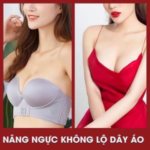 Áo ngực không dây AKD01 cài trước nâng ngực chống trượt Đệm mút khá dày 2-3 cm đẩy ngực tạo khe Mỗi bên áo 4 nấc tha hồ nới rộng [Aha Store]