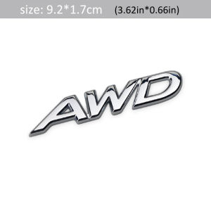 ป้ายสติ๊กเกอร์โลหะ 3D AWD สำหรับรถ SUV 1 ชิ้น ป้ายสติ๊กเกอร์ด้านข้างและท้ายรถ เหมาะสำหรับรถยนต์ทั่วไป สติ๊กเกอร์ตกแต่งรถยนต์ LFO