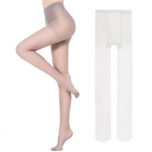 2Pcs Elegant Womens Hosiery Ultra Sheer Solid Color Tights Stockings See Through Pantyhose for Dresses or Skirts Shorts