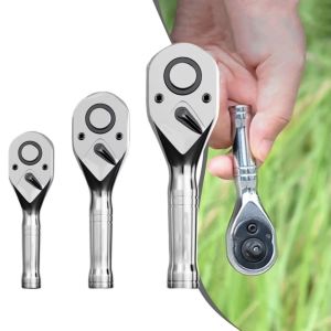 NAELIN Đầu khẩu 1/4 3/8 1/2 inch Cờ lê bánh cóc 72 Răng Thiết kế 2 trong 1 Cờ lê hai đầu Hi-Spec Tính năng ổ cắm nhanh Cờ lê bánh cóc mini Dành cho việc sửa chữa ô tô.