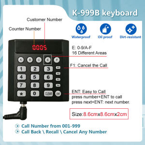 Wireless Calling System for Restaurant Que Number System for Restaurant Tea Cafe Ticket Dispenser Number Call System Order Beeper⚡Send Out within 1 Day⚡