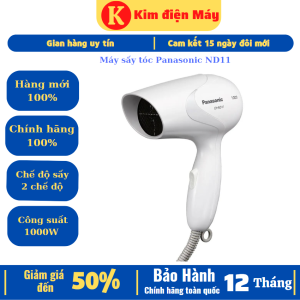 Máy sấy tóc Panasonic ND11-máy sấy tóc mini-1000W tiết kiệm điện-2 chế độ sấy -bảo hành 12 tháng toàn quốc