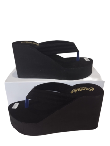 CK99 Sandal Wedges 11 Cm Jepit Balok Wanita Kekinian