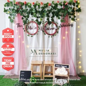 Dekorasi Lamaran Tunangan Backdrop Nikahan Aqiqah Khitan Paket BB