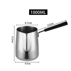 Konco tay cầm dài Cà Phê Frother Jug 304 đánh bọt sữa bằng thép không gỉ Bình Thép Không Gỉ Tùy Chỉnh cốc cà phê Sữa Hấp Frothers Cho Máy pha cà phê Espresso