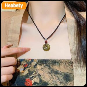 【2-3 ngày giao hàng】 Trung Quốc Phong Cách Thời Trang Retro Bện Dây Vòng Cổ Bướm Hoa Mặt Trăng An Toàn Khóa Mặt Dây Chuyền Vòng Cổ Cho Phụ Nữ Đồ Trang Sức Cổ Điển