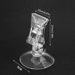 OWTWO 360° Rotatable Suction Cup Clip Clear Plastic Price Tag Holder Durable POP Display Clip Supermarket