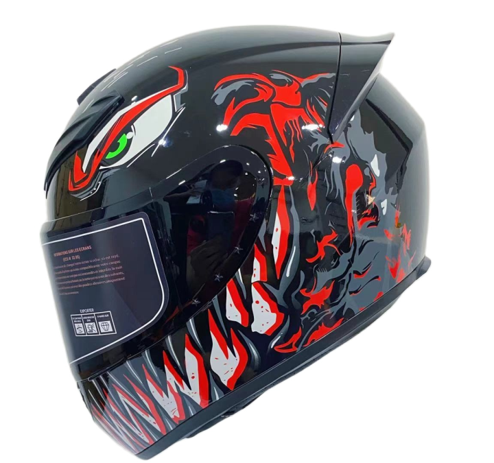 RXR BLACK VISOR With BPS K691A-Q3 Full Face Helmet For Adult size large ...