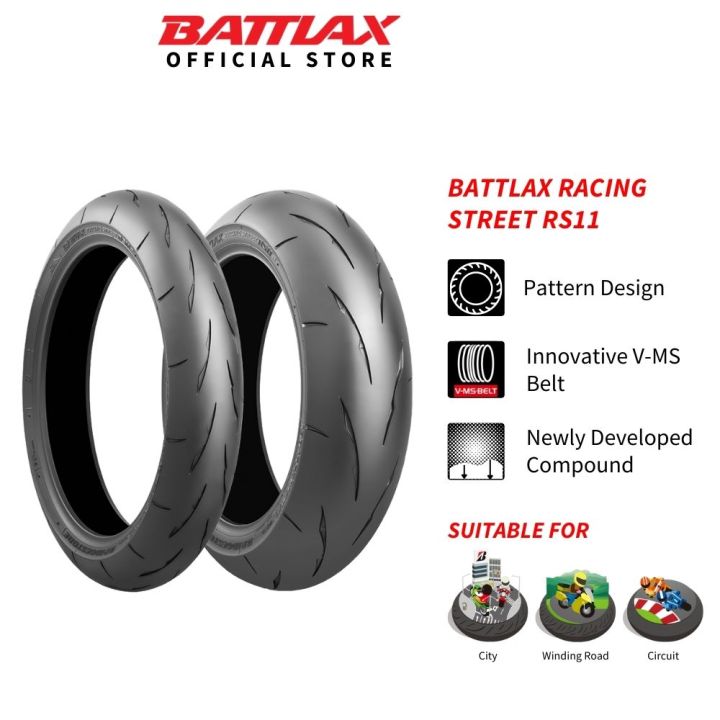 Bridgestone Battlax RS11 Racing Street Motorcycle Tyre 120/70/17
