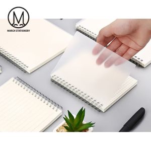 A5 B5 Sprial Notebook PP Ring Note Book Grid Lined 80 Pages Sprial Note book