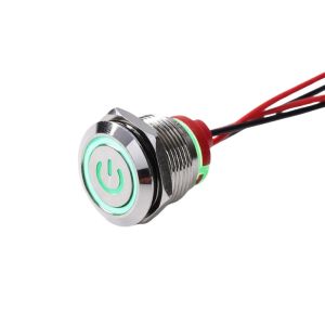 NEXTYOO loại Công tắc nút nhấn Cơ chế khóa Đã được đấu dây sẵn Công tắc gắn bảng điều khiển 16/19/22mm Công tắc bật/tắt Thân hình ngắn