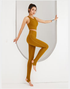☘️NEW☘️ Set Bộ Tập Yoga Gym A-103 Áo Croptop Mút Liền + Quần Legging Đạp Gót Siêu Hắc Dáng Cao Cấp