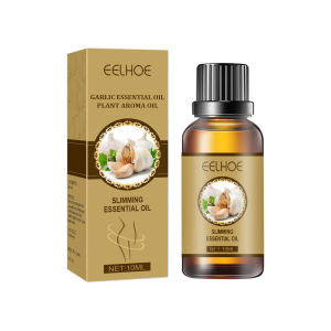 Eelhoe Garlic Slimming Essential Oil Fast Lose Weight Product Fat Burning Thin Leg Waist Slim Massage Oil Lymphatic Drainage Therapy Promotes Metabolism Slimming Firming Lifting Body Massage Oil Body Care (10ml/30ml)