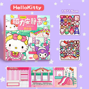 LAKOE Diy Quiet Book Magnet Buku Busy Book Sanrio Mainan Edukasi Book Anak Bayi Motif Kuromi Melody Cinnamoroll Pochacco Hello Kitty
