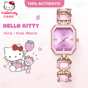 (พร้อมกล่อง/21.1 มม.) แท้ 100% Sanrio Hello Kitty นาฬิกาสำหรับเด็กผู้หญิงนาฬิกาควอตซ์กันน้ำกันกระแทกของขวัญวันเกิด 2188