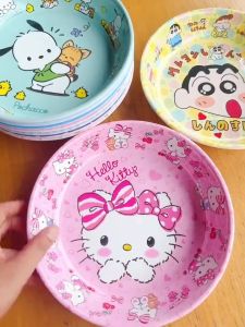 Pinggan Kanak-Kanak ✨ Kids Cartoon Melamine Plate Cute Shatter Resistant Toddler Plate Tableware