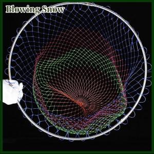 Blowing 1 Pcs Nylon Fishing Net Rhombus Mesh Hole Net Collapsible Fishing Tools 3 Sizes