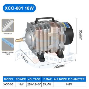 Aquarium Electromagnetic Air Compressor Pump Fish Tank Oxygen Pump Air Pump (6 Outlets)