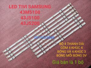 LED TIVI SAMSUNG 43J5200 43M5100 HÀNG MỚI 100% BỘ GỒM 8 KHÚC NỐI LẠI THÀNH 4 THANH MỖI THANH 7 BÓNG 3V