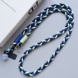 MIRELAE Anti-lost Braided Phone Lanyard Colorful Nylon Crossbody Hanging Rope Universal Detachable Shoulder Strap Phone Charm Accessories