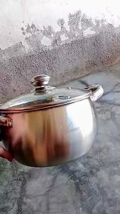 Panci Labu Soup Pot Satuan Belly Pot Ukuran 20 22 dan 24cm Tutup Kaca High Quality Steinless Steel