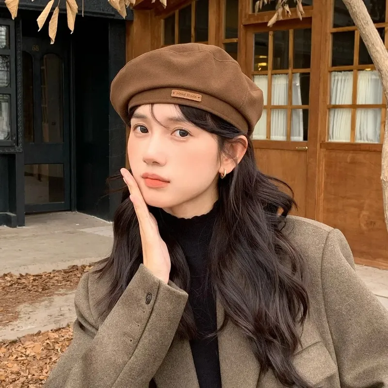 Autumn Winter New Woolen Beret French British Style Painter Hat Retro  Versatile Beret Women Spring Beret Hat