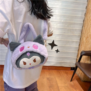 Túi Xách Đeo Chéo Gấu Sanrio Đội Mũ Dây Nhung Siêu Đáng Yêu
