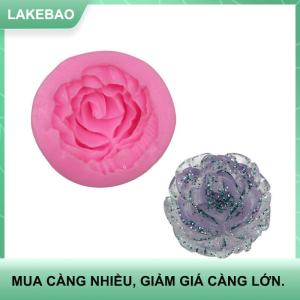 【LAKEBAO】 1PC hoa hồng Silicone khuôn DIY hoa nhựa trường hợp điện thoại đầu dây Thẻ tóc trang sức phụ kiện Khuôn sô cô la bánh Silicone khuôn