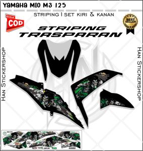 COD Striping Trasparan Yamaha MIO M3 125  Variasi Sticker Dengan Desain Moster Simpel