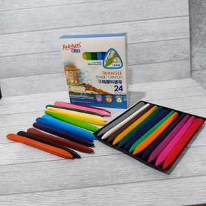 Triangel plastic crayon segitiga krayon plastik bahan aman crayon anti kotor