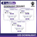 [Sirim] LED Downlight 4/6/8Inch 12W 20W 24W Round/Square Ultra Slim LED Recessed Light Lampu Downlight Lampu Siling. 