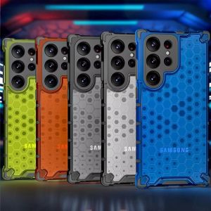 Honeycomb Shockproof Phone Case for Samsung Galaxy S25 Edge Ultra S24 Plus S23 FE S22 S21 5G A17 A07 A56 A36 A26 A16 A55 A35 A25 A15 A05 A05s Camera Protection Transparent Cover Casing