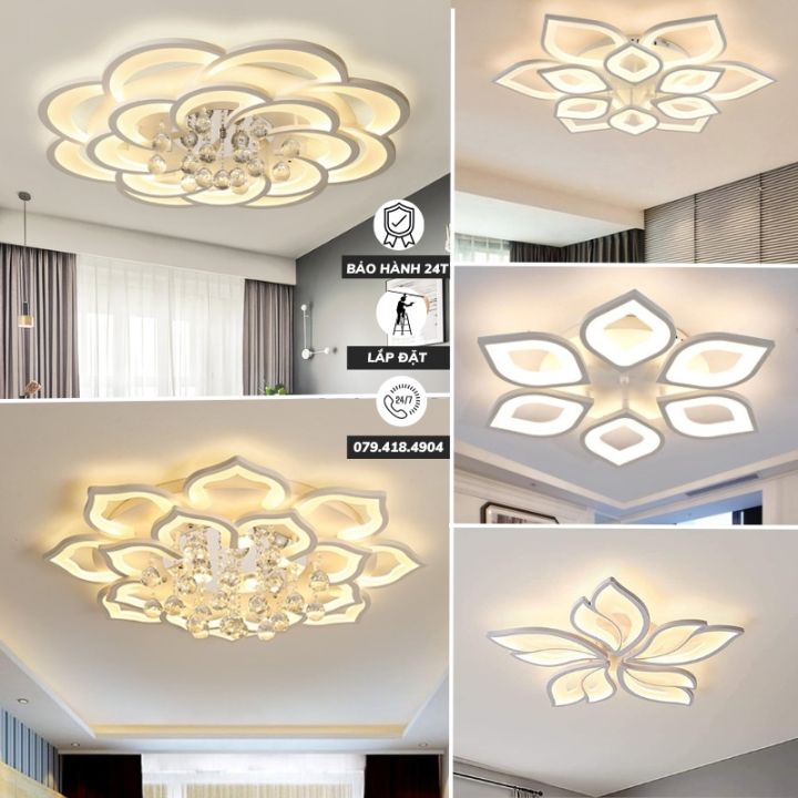 Đèn Led Ốp Trần Trang Trí Phòng Khách Kết Hợp Phòng Ngủ Lắp Trần Thạch ...