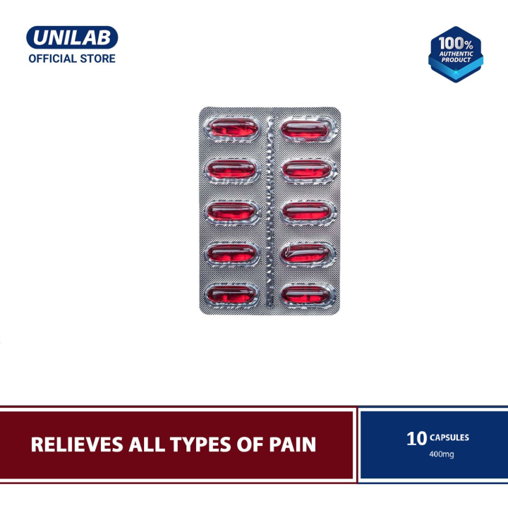 Unilab Medicol Advance 400 mg 10 Ibuprofen Capsules For Fast Relief