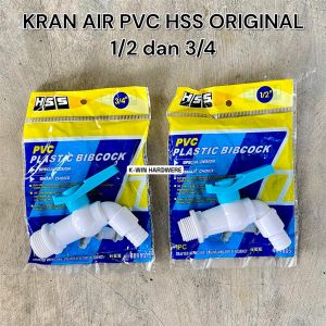 KRAN/KERAN PVC HSS UKURAN 3/4 Inch Putar Kiri Kanan / Keran Air Tembok 1/2 INCH