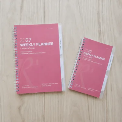 Rfillae A5/A6 Wire-O Binder 1 Week per Page Planner Diary (2027)