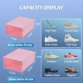 Large shoe box storage stackable shoe rack organizing lalagyan ng sapatos for Sports Shoes High-heeled Shoes. 