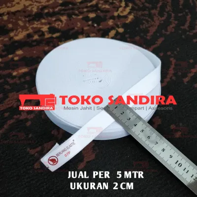 5 mtr Karet 2 cm/karet Elastic 07P/karet 2 cm/karet murah