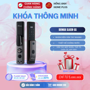 Khóa vân tay Demax SL828 GS cửa thông minh mở vân tay một chạm công nghệ Đức cao cấp hiện đại